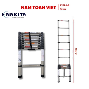 Thang Rút Đơn Inox Nakita TM126 Cao Tối Đa 2.6m