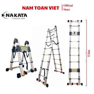 Thang Nhôm Rút Đôi Nakata TY638 Cao Tối Đa 2.5m+2.5m