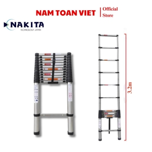 Thang Rút Đơn Inox Nakita TM132 Cao Tối Đa 3.2m