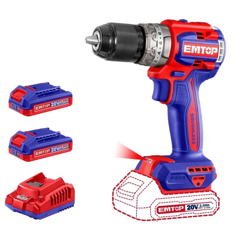 Bộ máy khoan pin EMTOP ECIDL20602