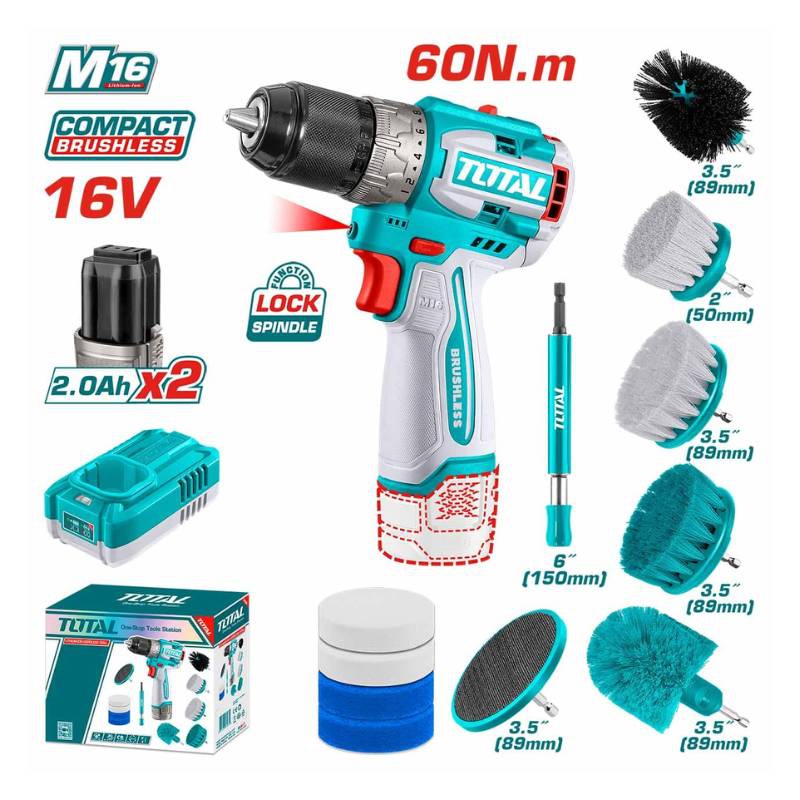 Combo Máy Khoan Dùng pin 16V Total  TOSLI240786