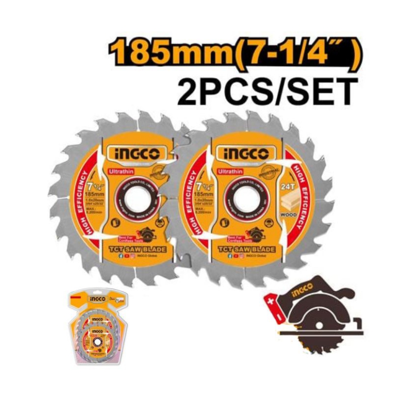 Lưỡi cưa TCT siêu mỏng 185mm 24T INGCO TSB1853