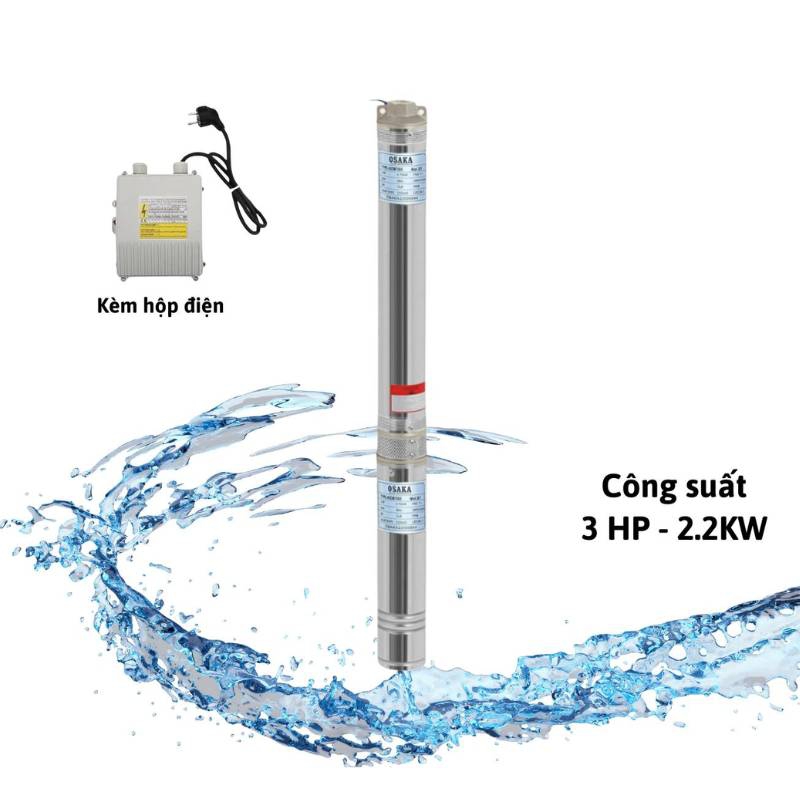 Máy Bơm Nước Hỏa Tiễn Osaka 4SDM8/17 Công Suất 3Hp Kèm Hộp Điện