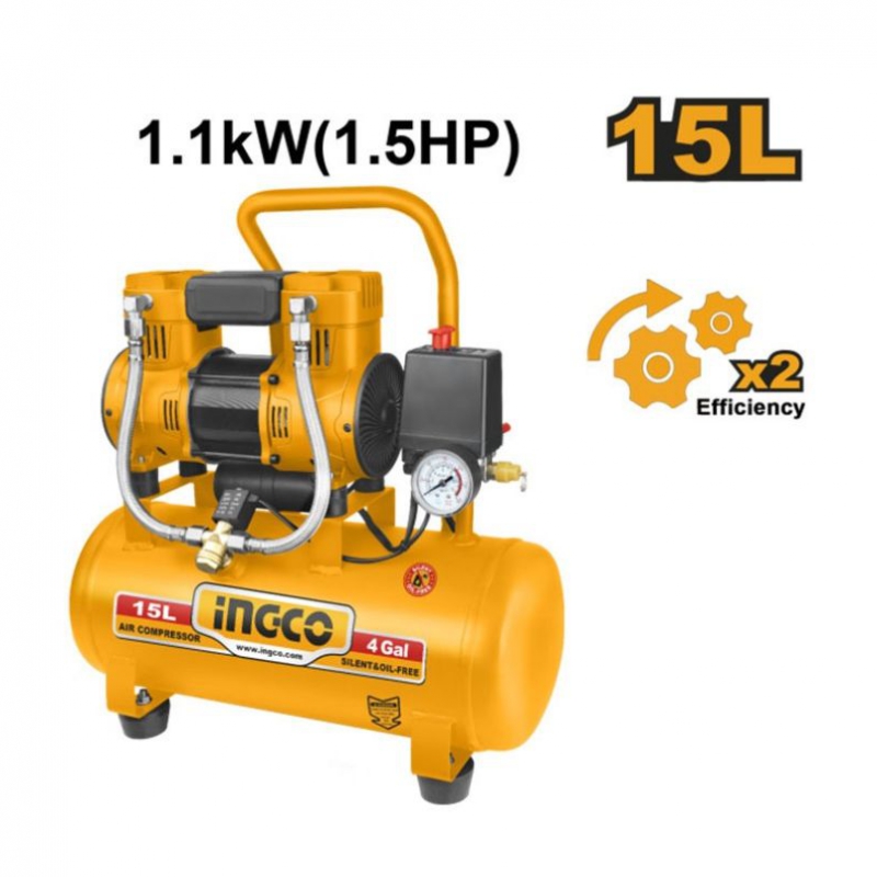 Máy nén khí không dầu 15L INGCO ACS111152