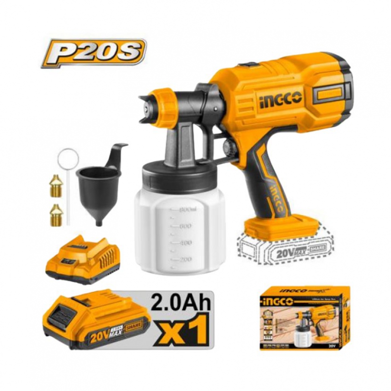 Máy phun sơn dùng pin 20V INGCO CSGLI20406