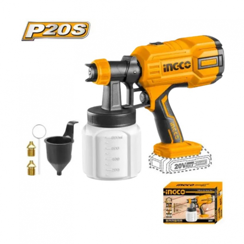 Máy phun sơn dùng pin 20V (không kèm pin và sạc) INGCO CSGLI2003