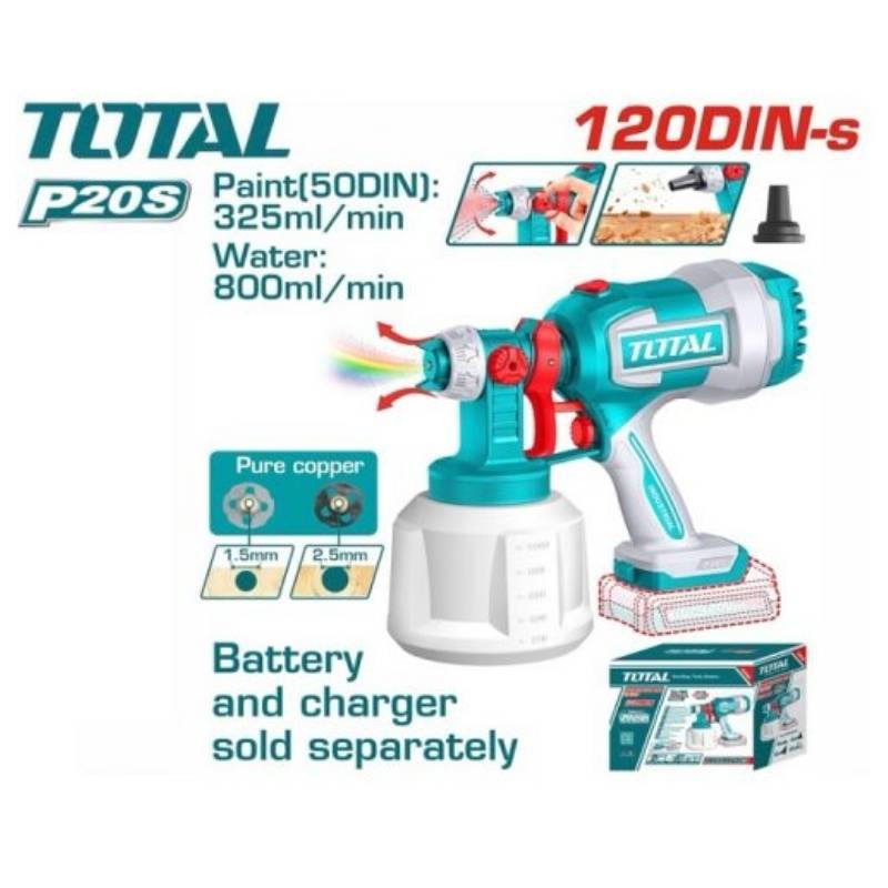 Máy phun sơn dùng pin Lithium 20V Total TSGLI2004 (không kèm pin & sạc)