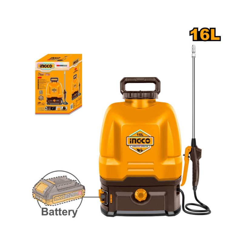 Bình xịt dùng pin 20V-16L (chưa kèm pin & sạc) INGCO CSPLI2016