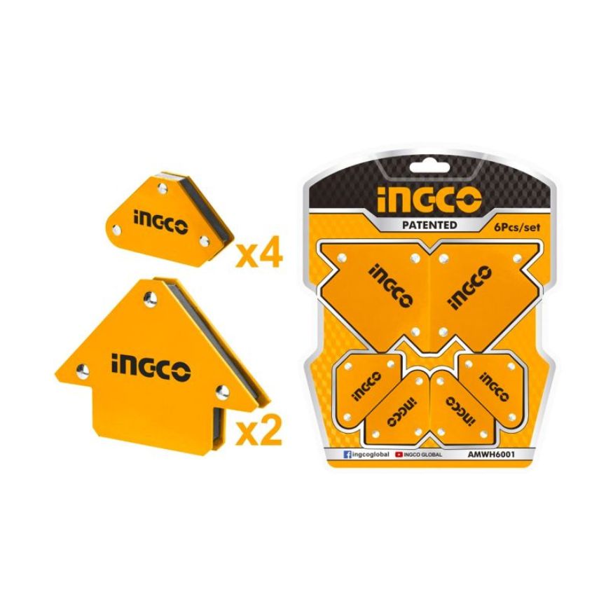 Bộ 6 ke góc nam châm INGCO AMWH6001