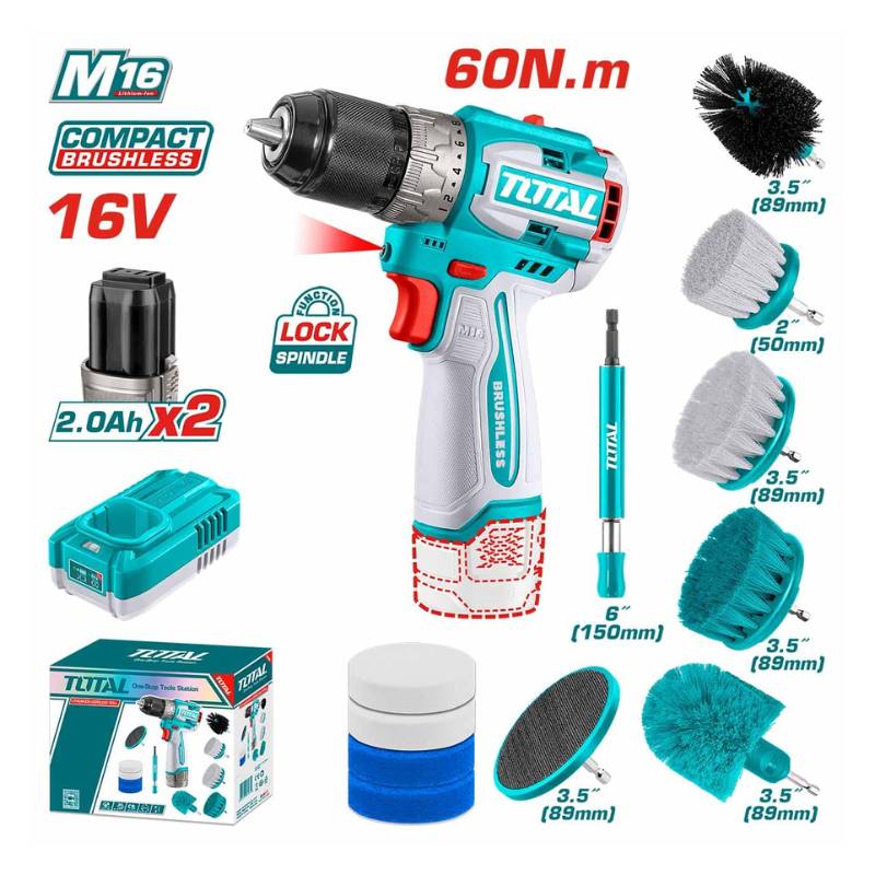 Combo Máy Khoan Dùng pin 16V Total  TOSLI240786