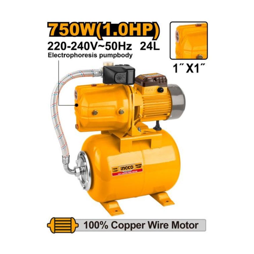 Máy bơm phun tự động INGCO JPT07508