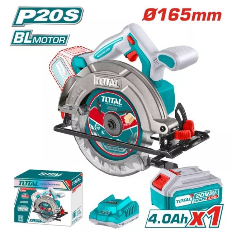 Máy cưa đĩa 165mm dùng pin 20V Total TSLI16521