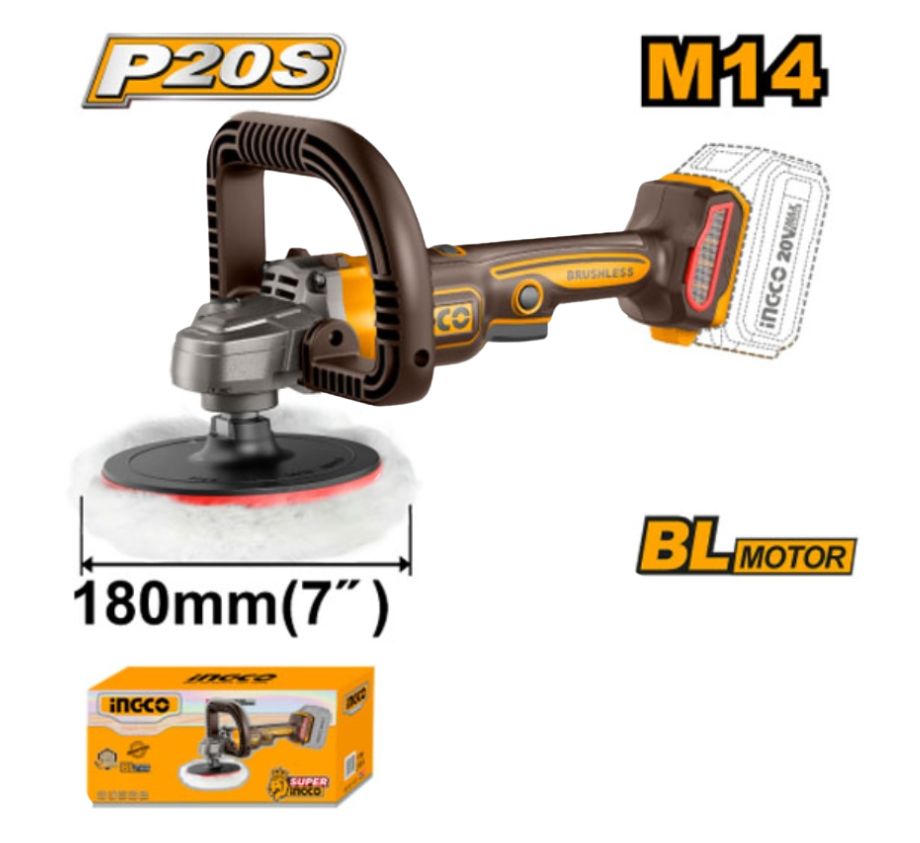 Máy đánh bóng dùng pin 20V- 180mm (không kèm pin và sạc) INGCO APLI2018