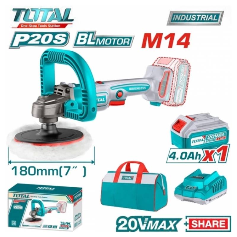 Máy đánh bóng dùng pin 20V Total TAPLI20181