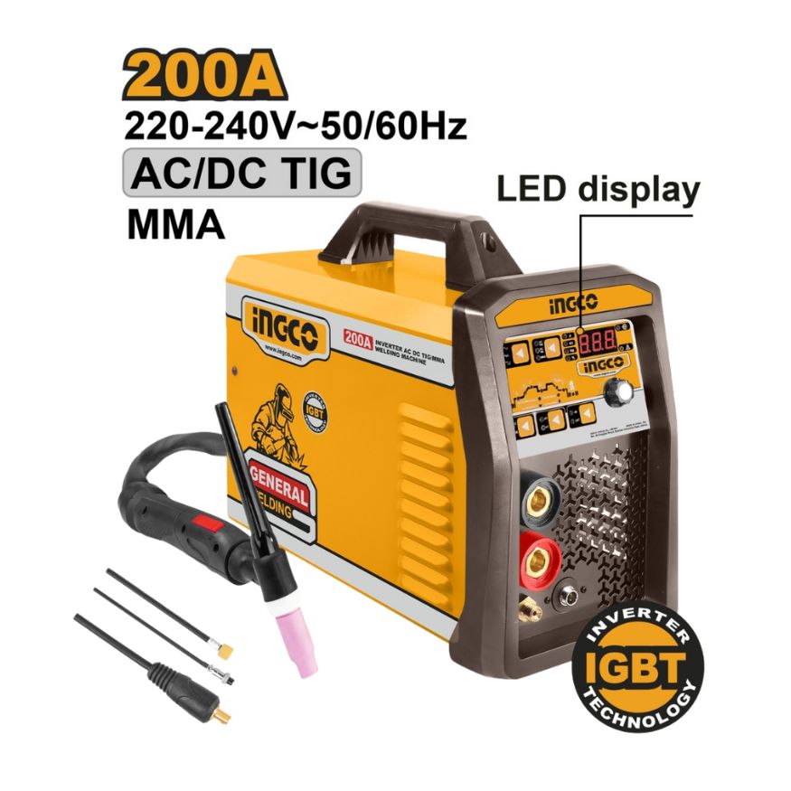 Máy hàn điện từ AC/DC TIG/MMA 200A INGCO ING-ACDCTIG2001