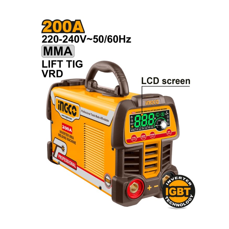Máy hàn điện tử MMA/TIG 200A INGCO ING-MMA200691