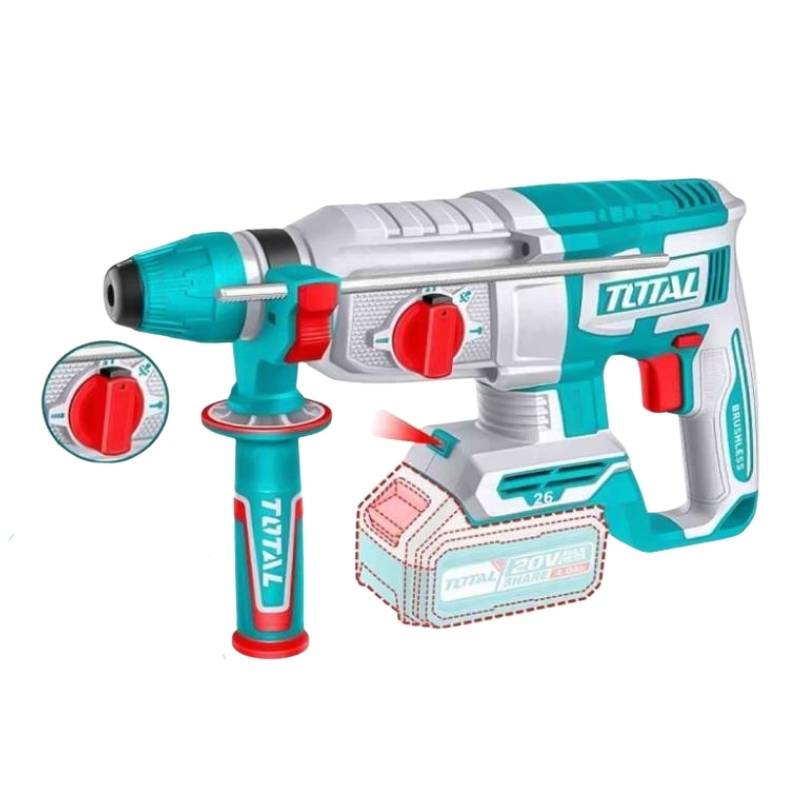 Máy khoan bê tông 3 chức năng dùng pin 20V Total TRHLI20268 (Chưa Pin & Sạc)