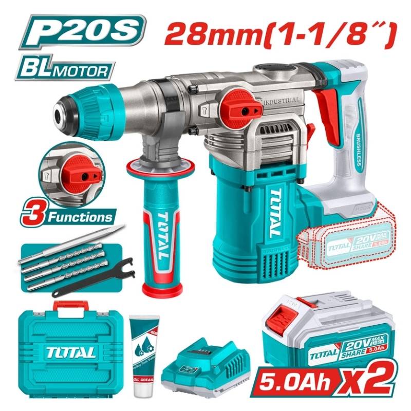 Máy khoan bê tông dùng pin 20V Total TRHLI202885