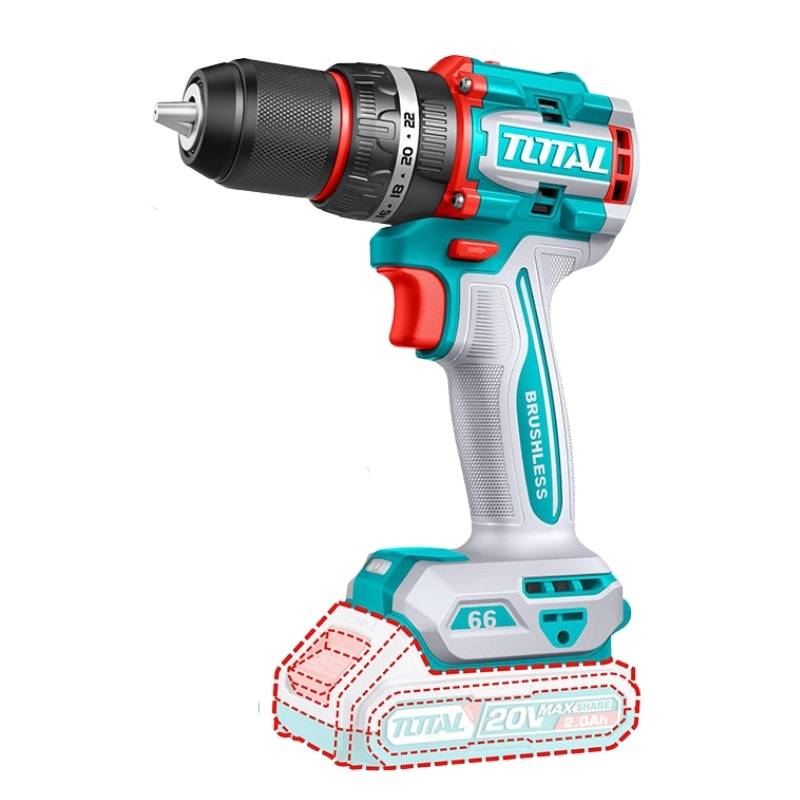 Máy khoan búa dùng pin 20V Total TIDLI206681