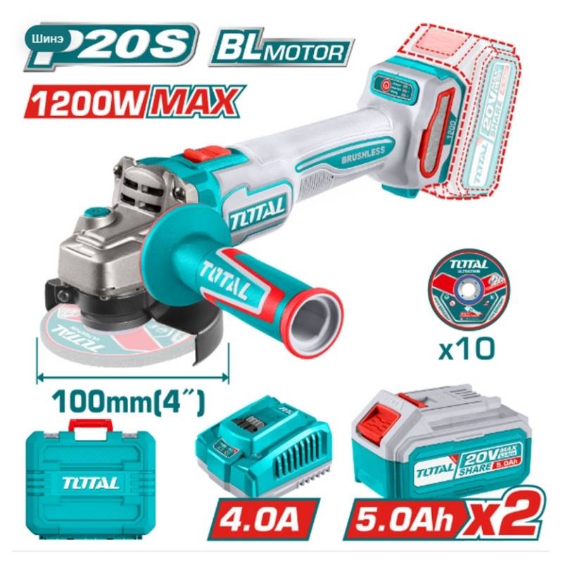 Máy mài góc dùng pin 20V Total TAGLI2210032 