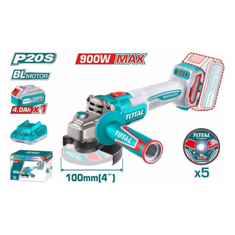 Máy mài góc dùng pin 20V Total TAGLI261021