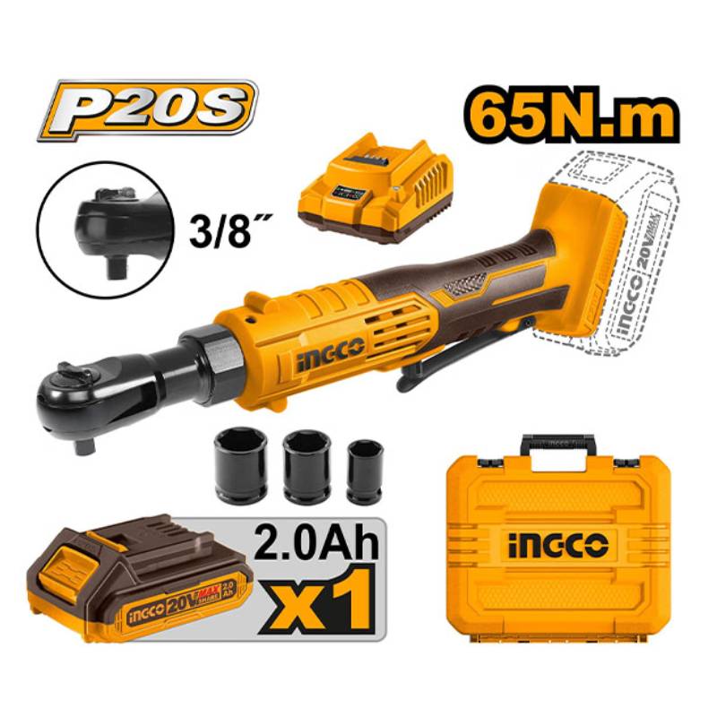 Máy siết bu lông góc dùng pin 20V Ingco CDRLI2060152