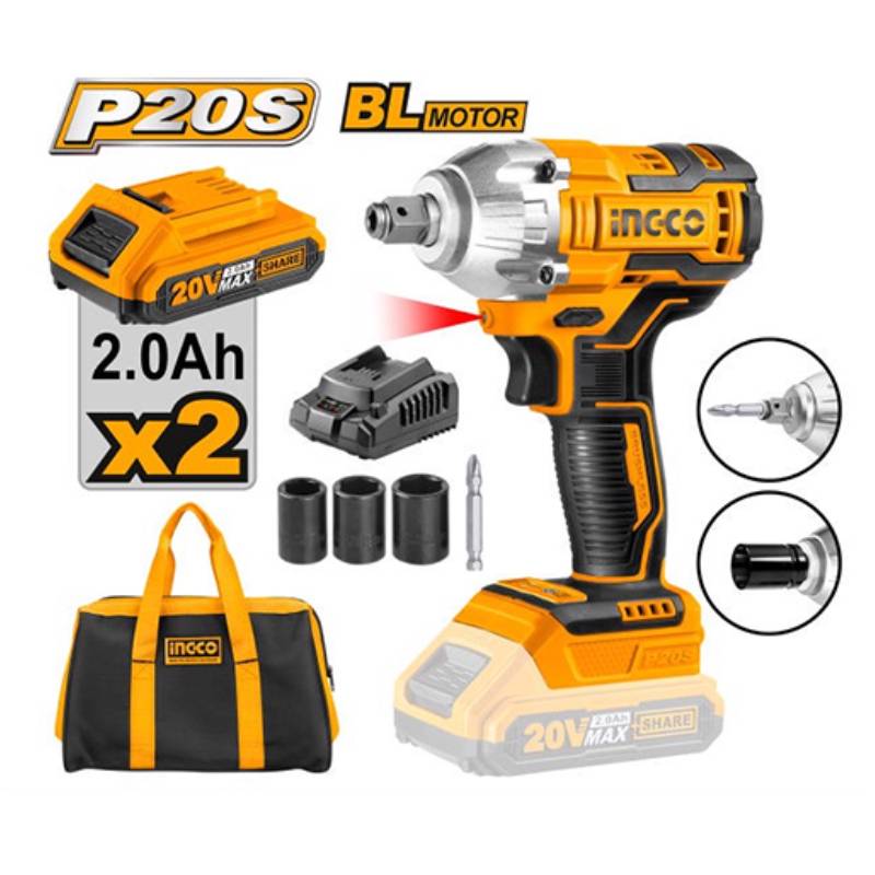 Máy siết bulong dùng pin 20V Ingco CIWLI20208