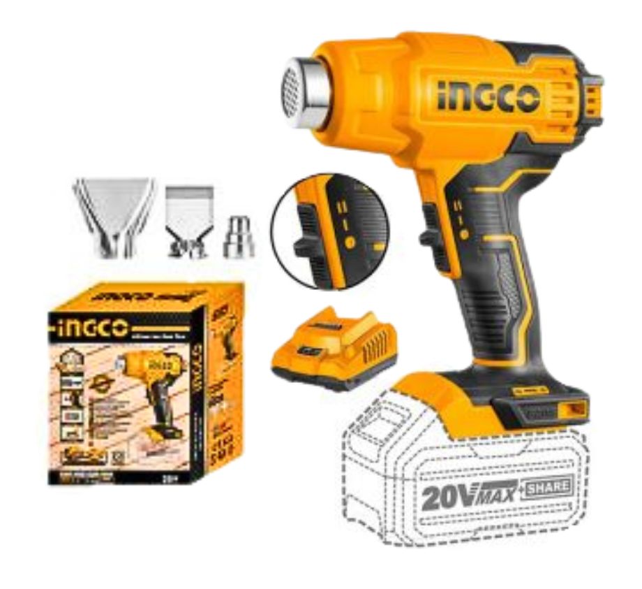 Máy thổi nhiệt dùng pin 20V INGCO HGLI2002
