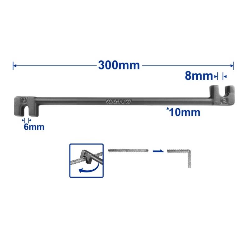 Vam càng cua uốn sắt 6x8mm WADFOW WQB3330